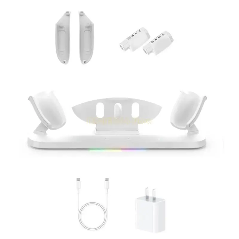 Зарядная док -станция F62C для 3 магнитной док -станции с дисплеем светодиодной световой гарнитуры