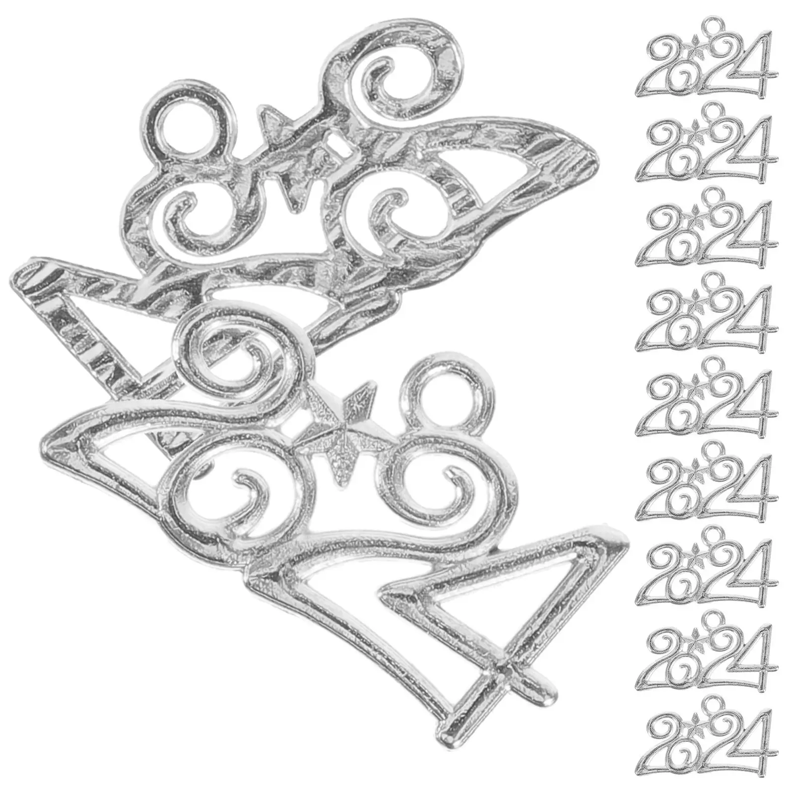 

50 шт. подвесок из сплава 2024, цветные, изящные, для изготовления ювелирных изделий своими руками, для ожерелий и браслетов, подвески 2024 для самостоятельного изготовления украшений