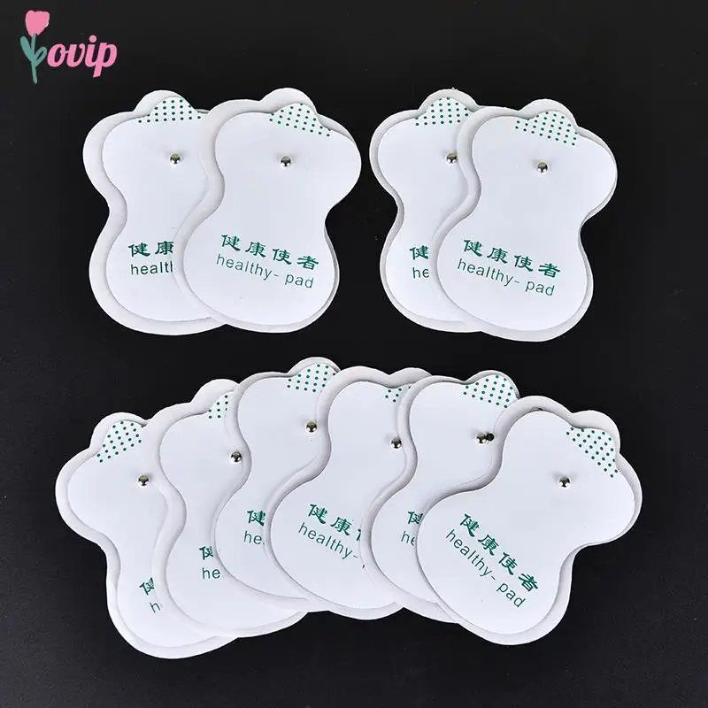 10PCS Healthy Pad Electrode Massage Pads Cable for Digital Tens Acupuncture Device Body Massager Therapy Machine