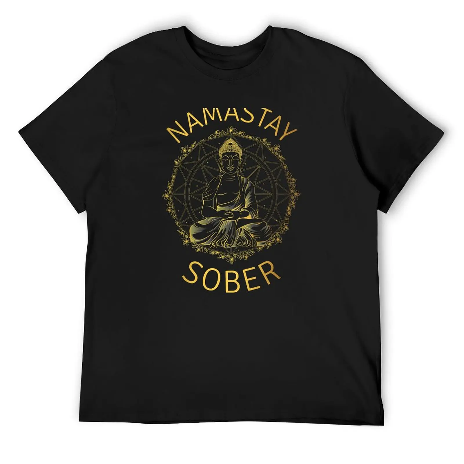 Namastay Sober II T-Shirt Aesthetic clothing blue archive cheap stuff plus size clothes men tshirt