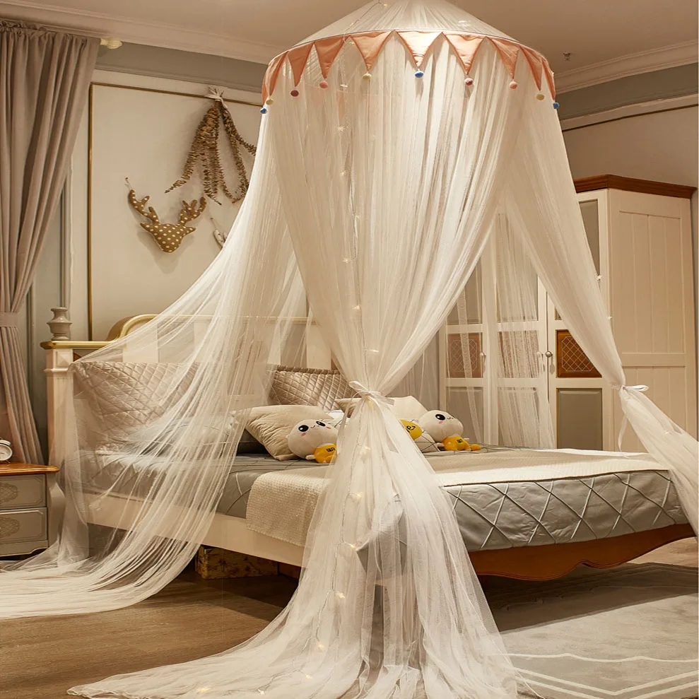 

Hanging Dome Mosquito Net Bed Canopy Romantic Princess Tents Yarn Bed Valance Anti-mosquito Home Textiles Decor Bedcover Curtain