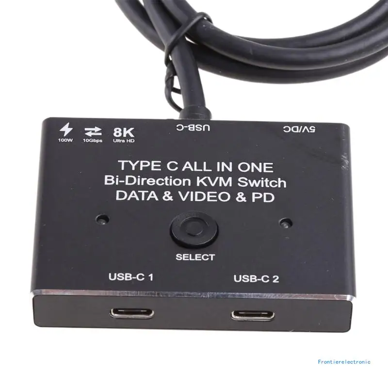 Bi-Directional 8k 60hz TypeC SwitchTwo-way Data Video Switcher Converter 1 for 2 DropShipping