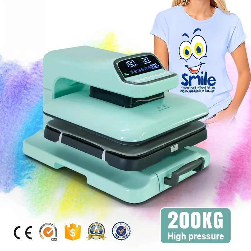 Popular Electric Automatic High Pressure Flatbed Multicolor Heat Press Machine for T-Shirt Printing