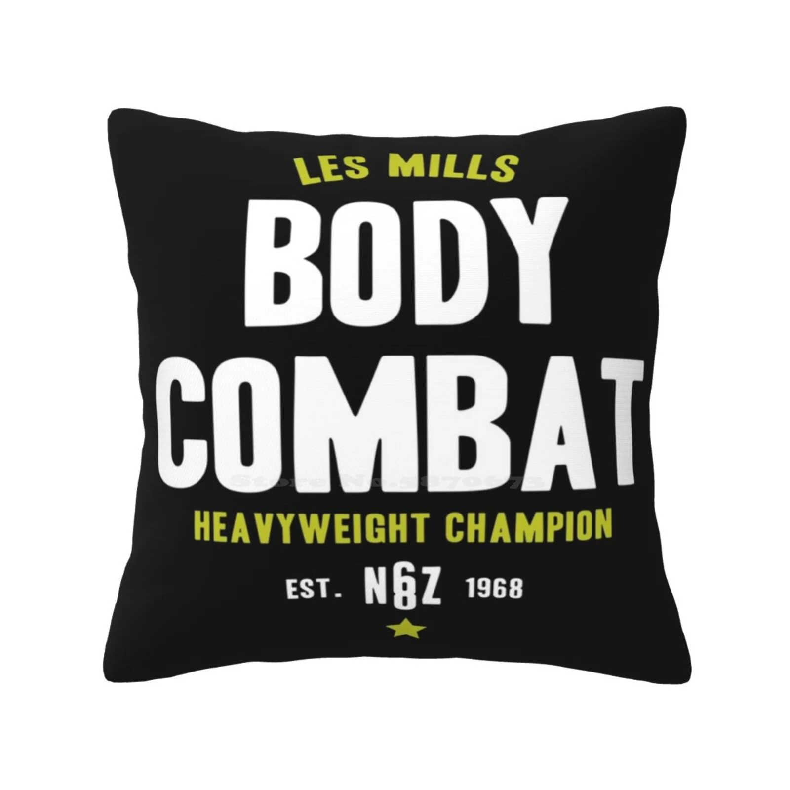 Heavyweight Champ Throw Cushion Pillow Cover Bar Raise Your Pumping Dont Stop Gym Heart Heath Mills Combat Fitness Class Punch