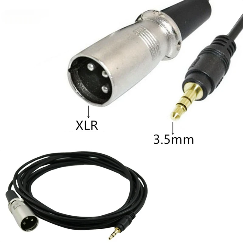 3.5mm Jake Stereo kabel męskie złącze wtykowe do mikrofonu XLR Audio 3Pin Jack głośnik XLR męski dla HDTV DVD 15cm/1.5m/3m