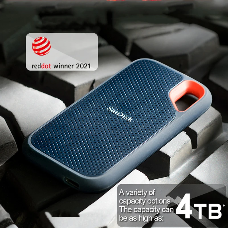 SanDisk E61 Extreme Портативный SSD 1 ТБ 2 ТБ 4 ТБ USB 3.2 Gen 2 Внешний жесткий диск Твердотельный диск SSD для настольного ноутбука