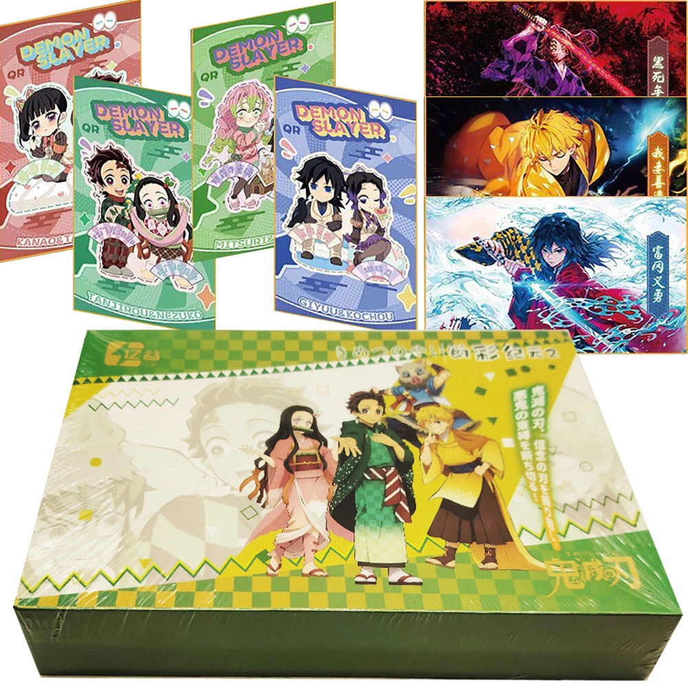 

Demon Slayer Collection Cards Color Paper Series Hot Blooded Character Anime Creative Peripheral Character Cards Xmas Toys Gifts