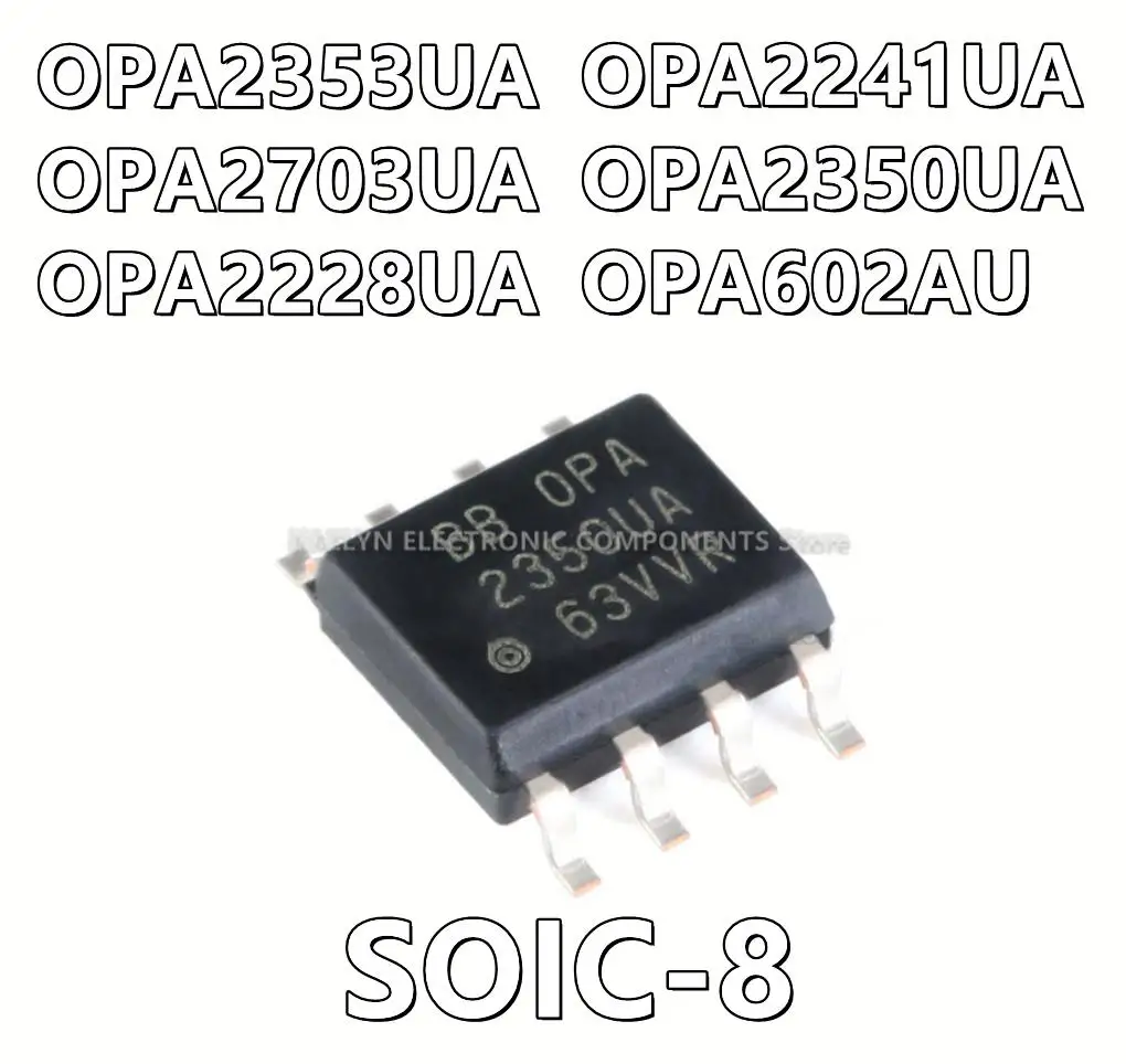 10Pcs/lot OPA2353UA 2353UA OPA2703UA 2703UA OPA2228UA 2228UA OPA2241UA 2241UA OPA2350UA 2350UA OPA602AU 602AU  SOIC-8