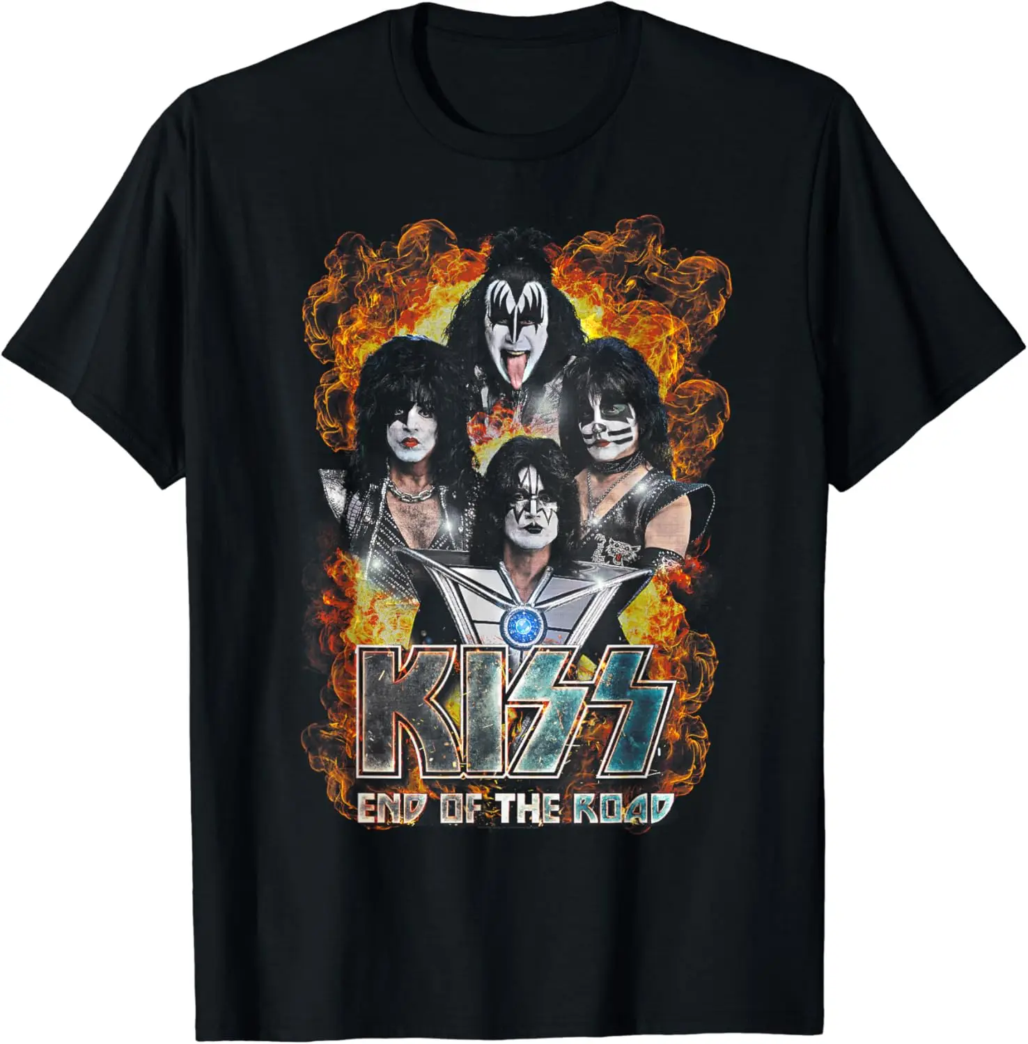 

KISS - Exclusive Official End Of The Road Tour, SPARKS T-Shirt 100% Cotton Streetwear High Quality