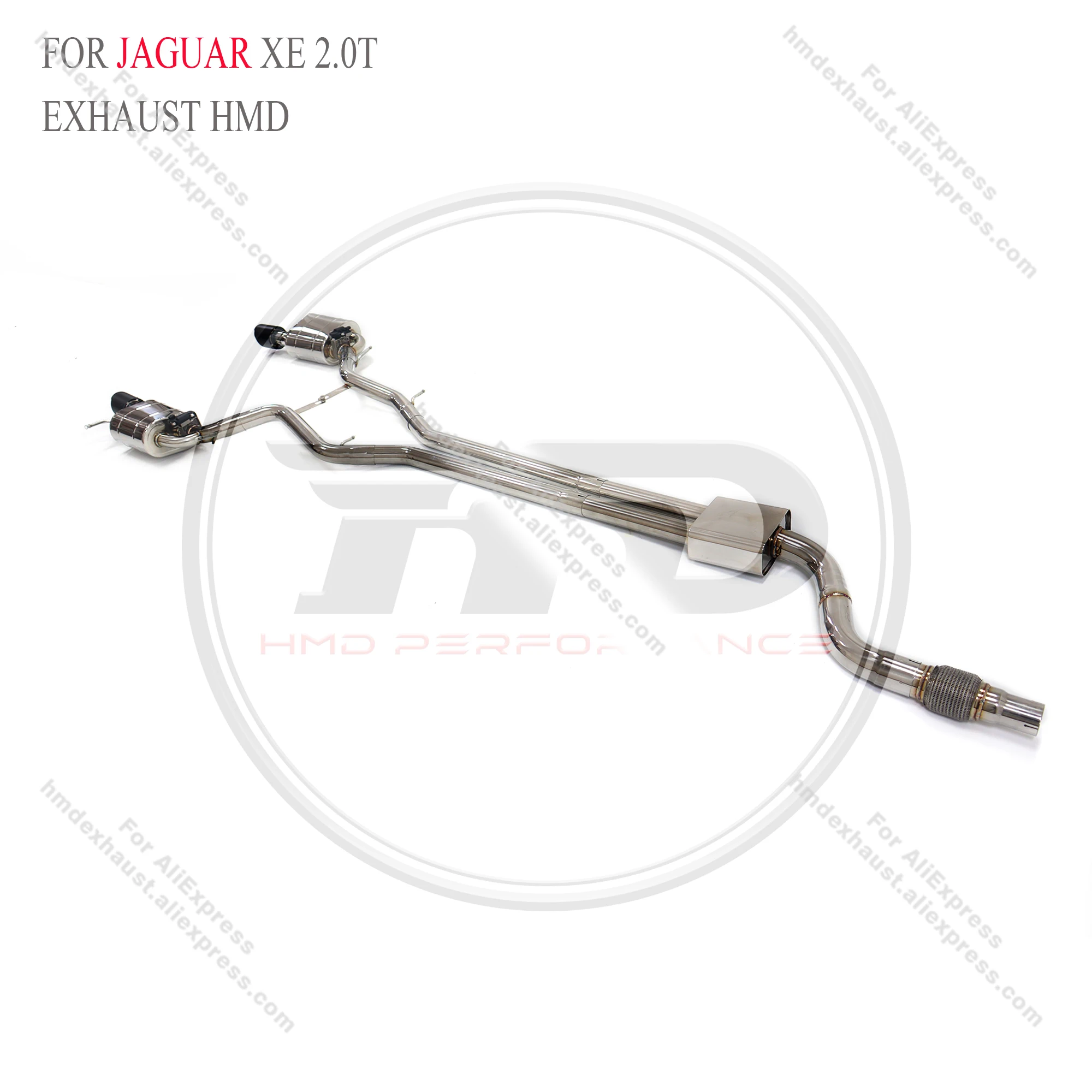 HMD Exhaust System Stainless Steel Performance Catback for jaguar XE XEL 2.0T 2014+ Muffler With Valve