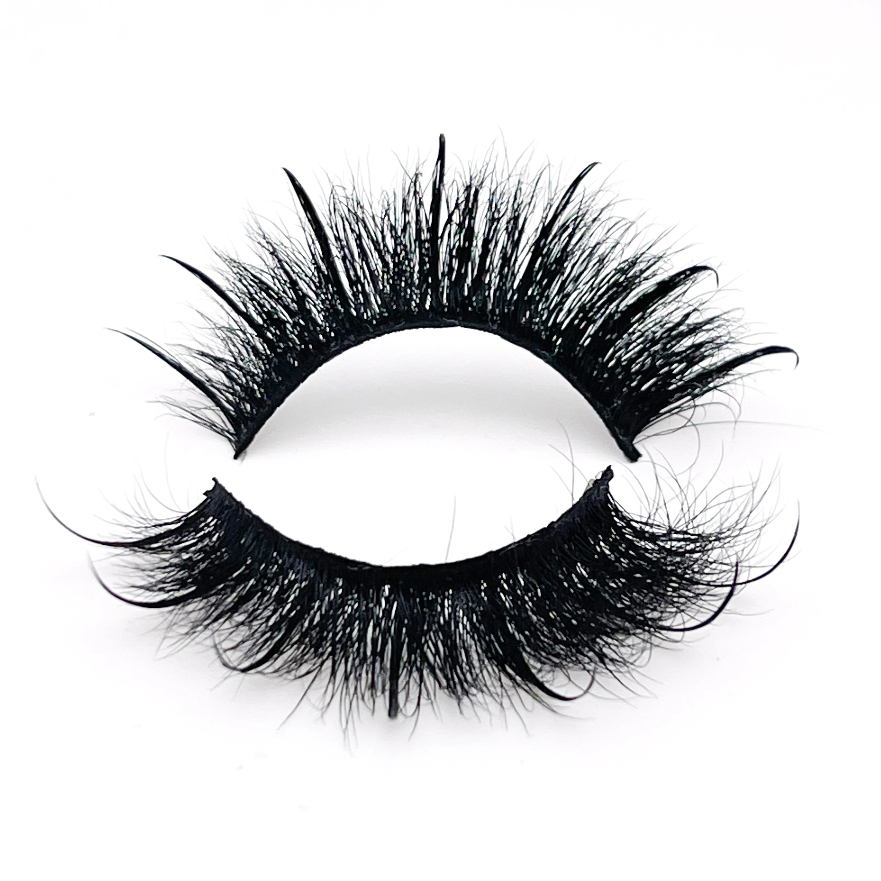 เปียก Lashes Spikes Volume Fluffy Full Strip Mink Lashes อุปกรณ์แต่งหน้า Mink Eye Lashe ผู้ขายเปียก Manga Lashes ขนตาปลอม