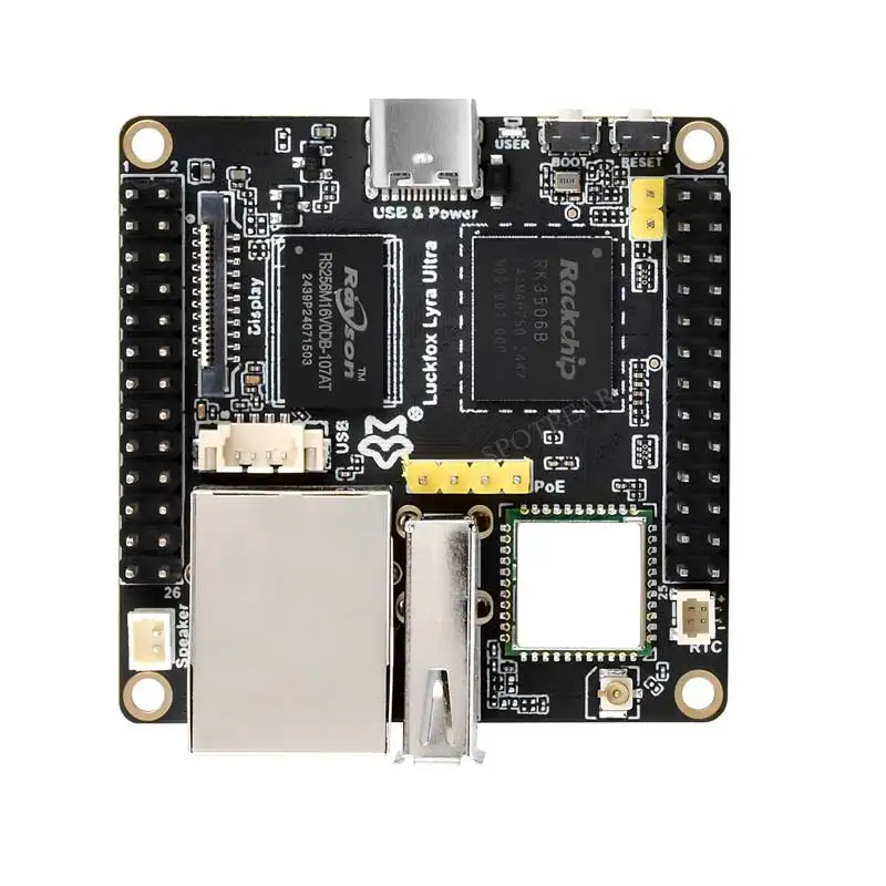 

Luckfox Top-Version Luckfox Lyra Ultra RK3506B OnBoard EMMC-8GB Mic Option WiFi6 /PoE With Audio and Display Port
