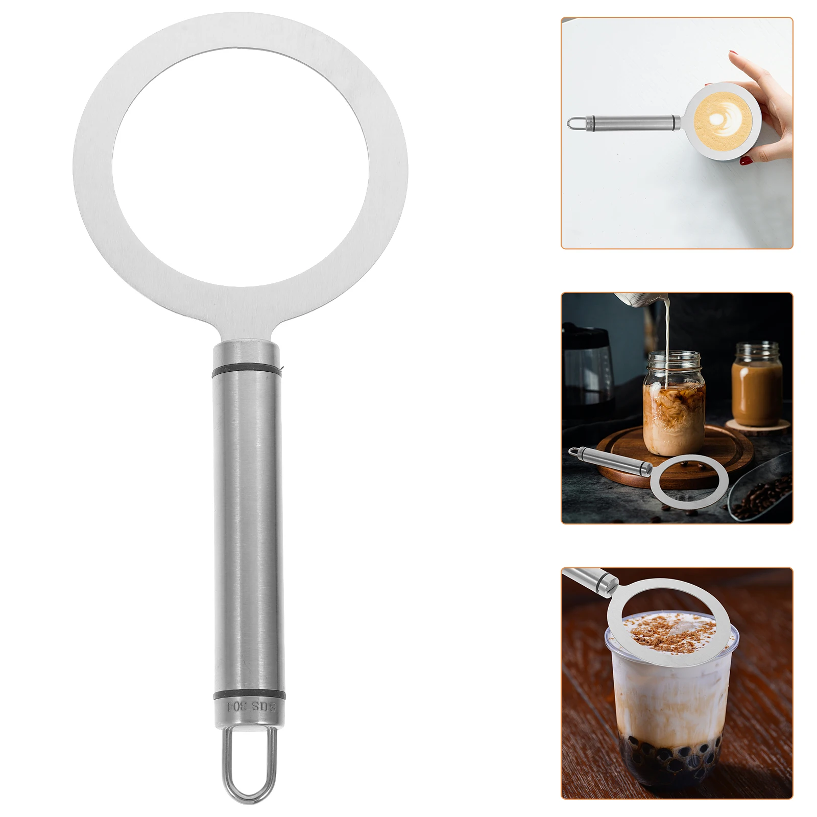 

Stainless Steel Handle Baking Ring Cover Leakproof Shape Labels Baked Milk Travel
