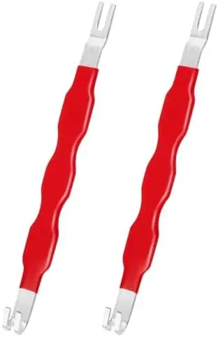 

Инструмент для снятия электрических разъемов TLTSTE, 2 шт., универсальный, подходит для автомобилей, грузовиков, топливных форсунок, жгутов проводов (красный)