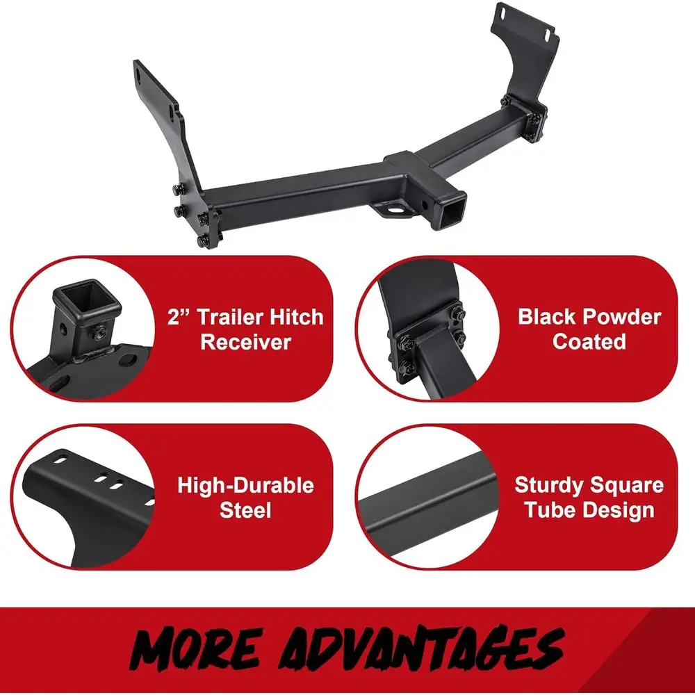 جهاز استقبال مقطورة من الفئة 3 مقاس 2 بوصة متوافق مع 2011-2021 جراند شيروكي، 2022 جراند شيروكي WK، 2011-2026 دودج #4