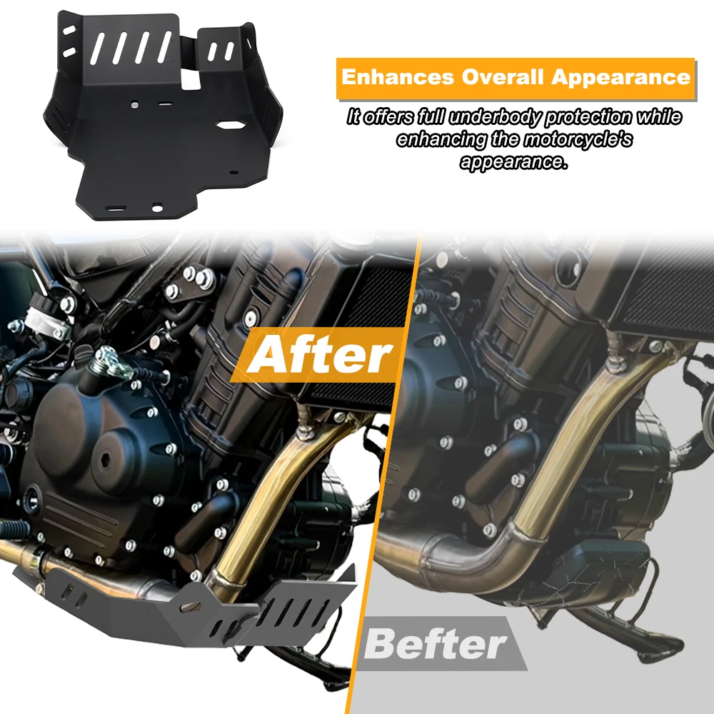 

Motorcycle Engine Protection Cover Chassis Under Guard Skid Plate Bash Frame Guard Fit For Royal Enfield Guerrilla 450 2024-2025