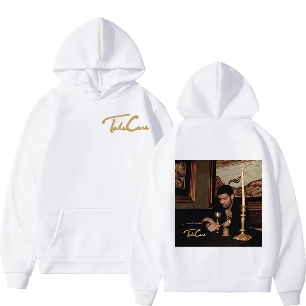 Hot Rapper Drake Album Take Care Graphic Hoodie Unisex Trend Hip Hop Hooded Sweatshirts Casual Fashion Loose Hoodies Streetwear