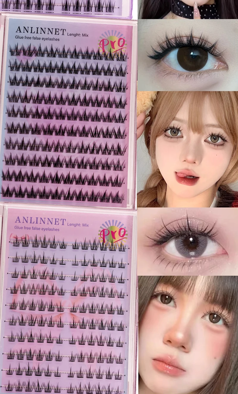 DIY falsche Wimpern, 10 Reihen, selbstklebend, natürlich, weich, große Kapazität, Anime, Multi-Stil, nicht klebend, Make-up, falsche Wimpern – Detail 6