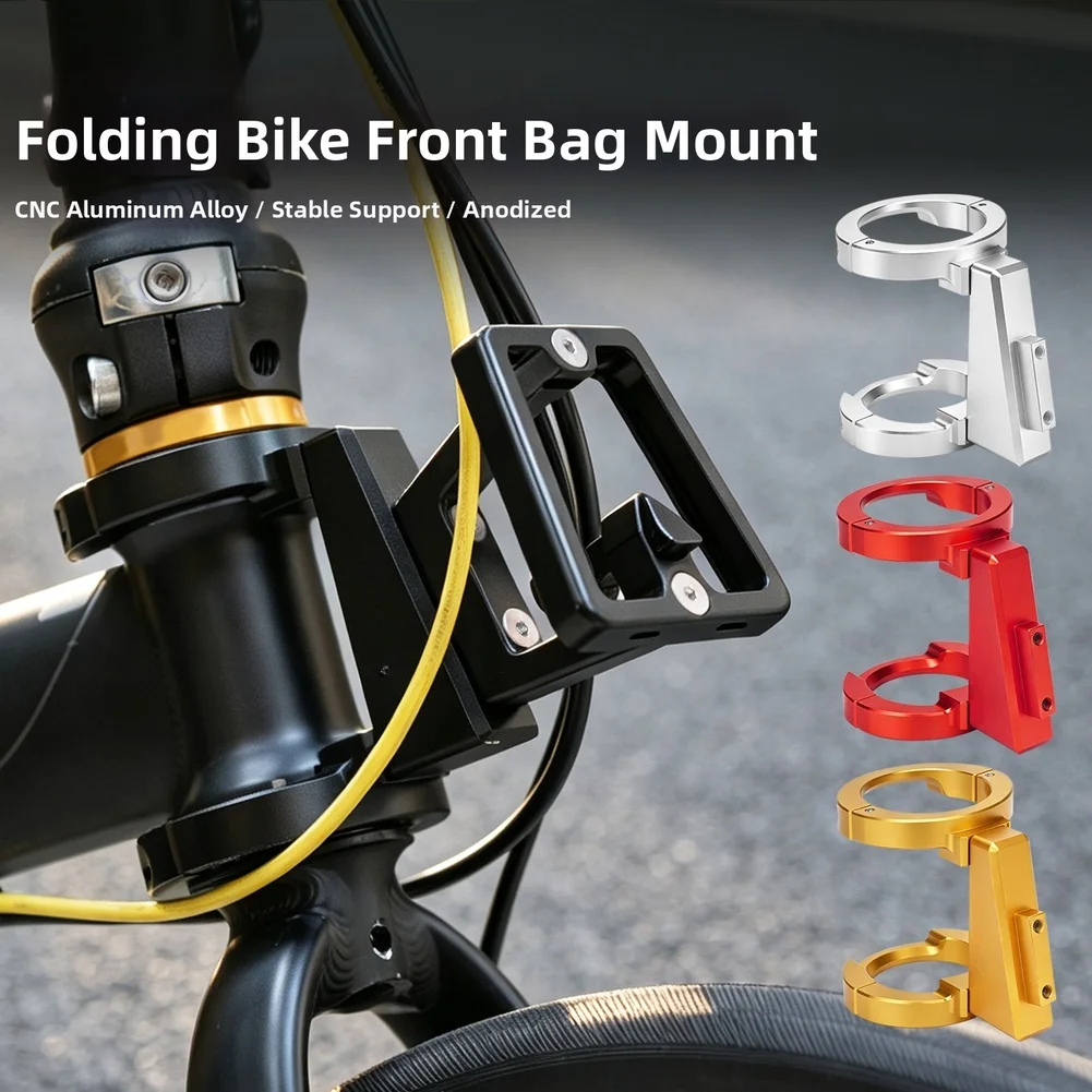 Folding Bike Front Bag Mount Adapter Bracket For DAHON K3 Plus P8 Carrier Block Rack With Pig Nose Two Three Hole Stable Support