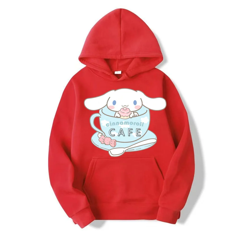 Sudadera con capucha de Cinnamoroll My Melody para niños y niñas, Tops informales de estilo japonés, Sanrio Kawaii, otoño e invierno, 2024