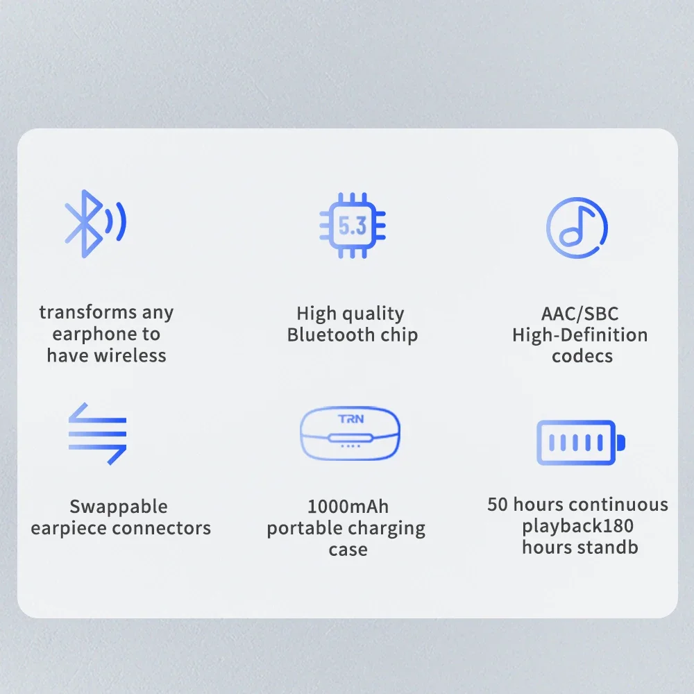 Новинка 2024, беспроводные TWS наушники TRN BT20 Pro с Bluetooth 5,3, модуль со сменной вилкой, музыкальные наушники с ушным крючком для Moondrop