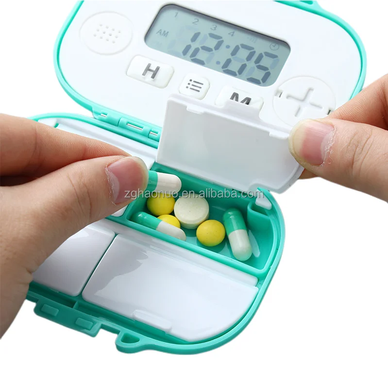 Weekly Portable Electronic Smart Medicine Reminder Device Pill Box