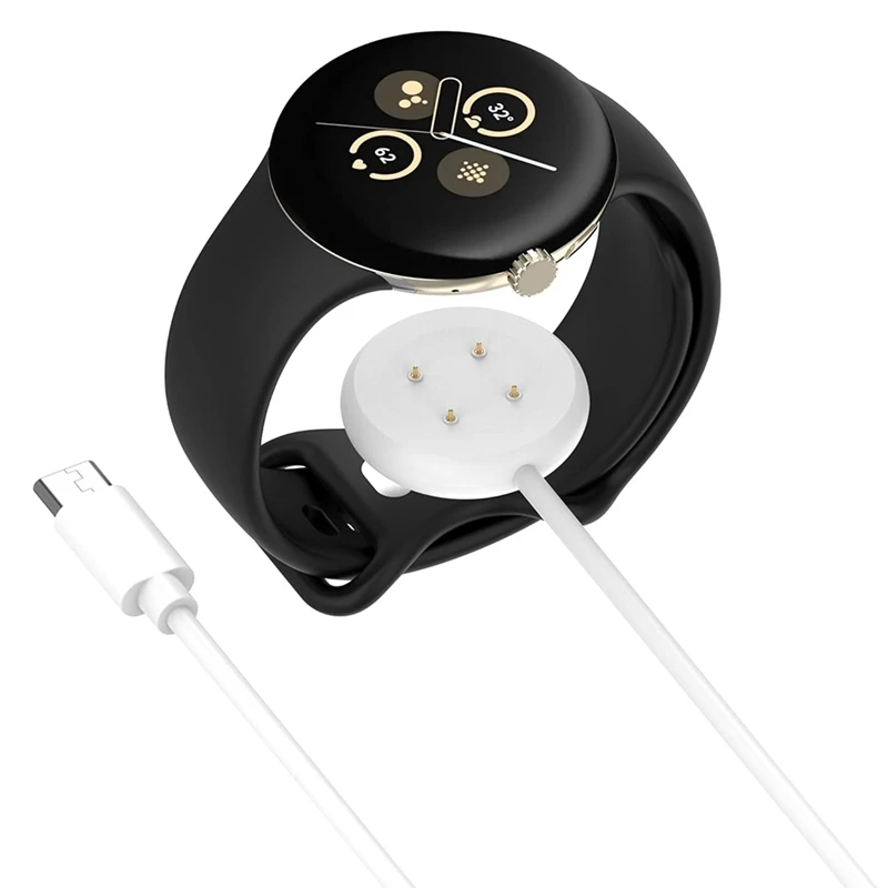 Smart-2 Pack USB-A + Type-C สายชาร์จสําหรับ Google Pixel Watch 2 Charger, smart Watch Charger สําหรับ Fitbit Ace LTE