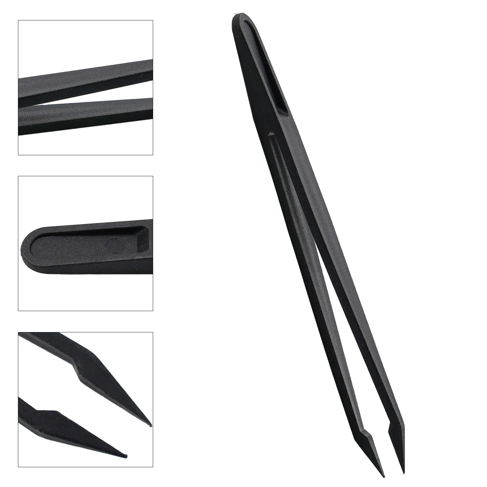 Pinça antiestática de fibra de carbono, ferramenta de reparo de relógio para relojoeiro, pinça aparadora, acessórios de ferramenta de fibra de carbono, 1 peça