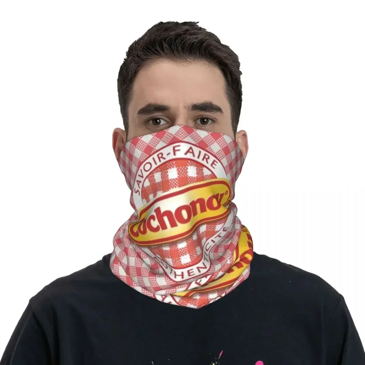 Cochonou Bandana Neck Cover Printed Red Plaid Style Magic Scarf Multi-use Face Mask Cycling for Men Women Adult All Season