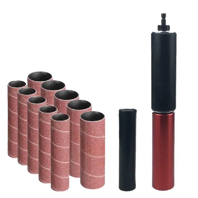 Drum Sanding Sleeves Hand-Held Rubber Sanding Drum For Drill Spindle Sander Adapter Grinding For Wood Metal Plastic Glass Stone