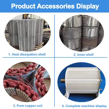 10KW 20KW nízkootáčkový generátor s permanentními magnety 48V 220V 380V alternátor s volnou energií a stejnosměrným motorem pro domácí použití 8 nejlepší prodej Generátor 10 kW - №4