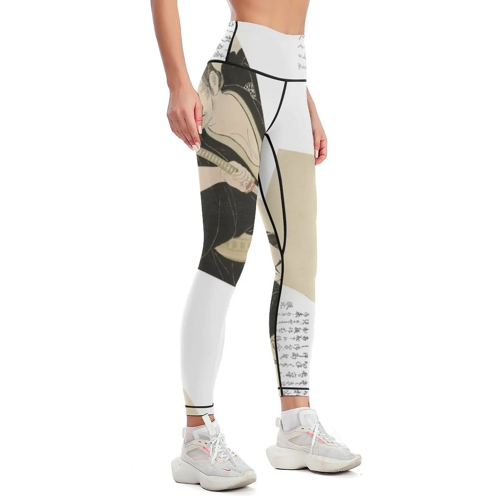 Japanese art - Kana Calligraphy Leggings Sportswear woman gym push up fitness Womens Leggings