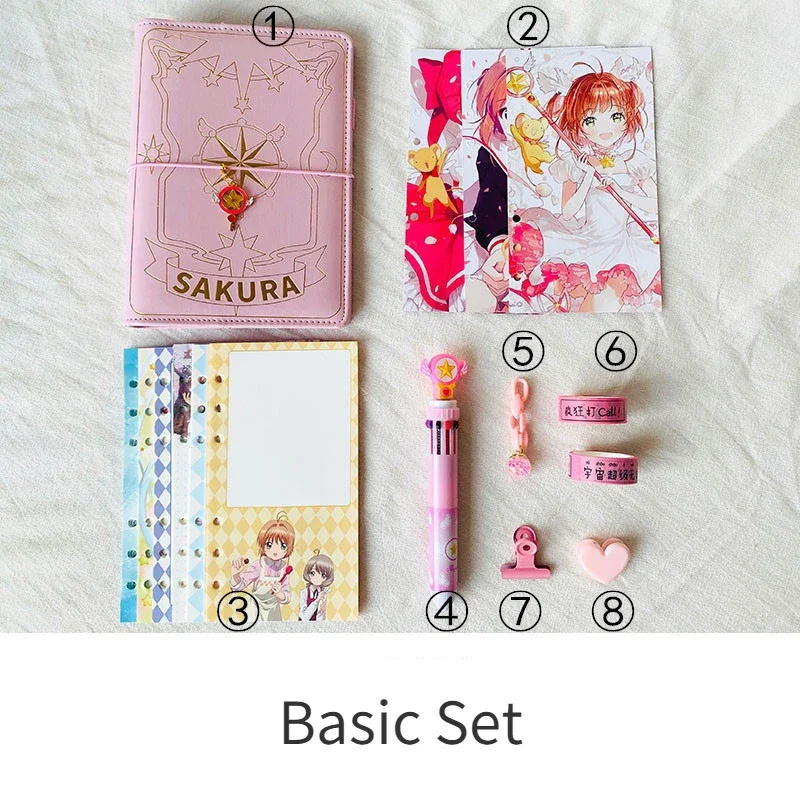 Cardcaptor SAKURA A6 Agenda Planner Notebook suit Diary Weekly Planner Goal Schedules Organizer Notebook girls School Stationery