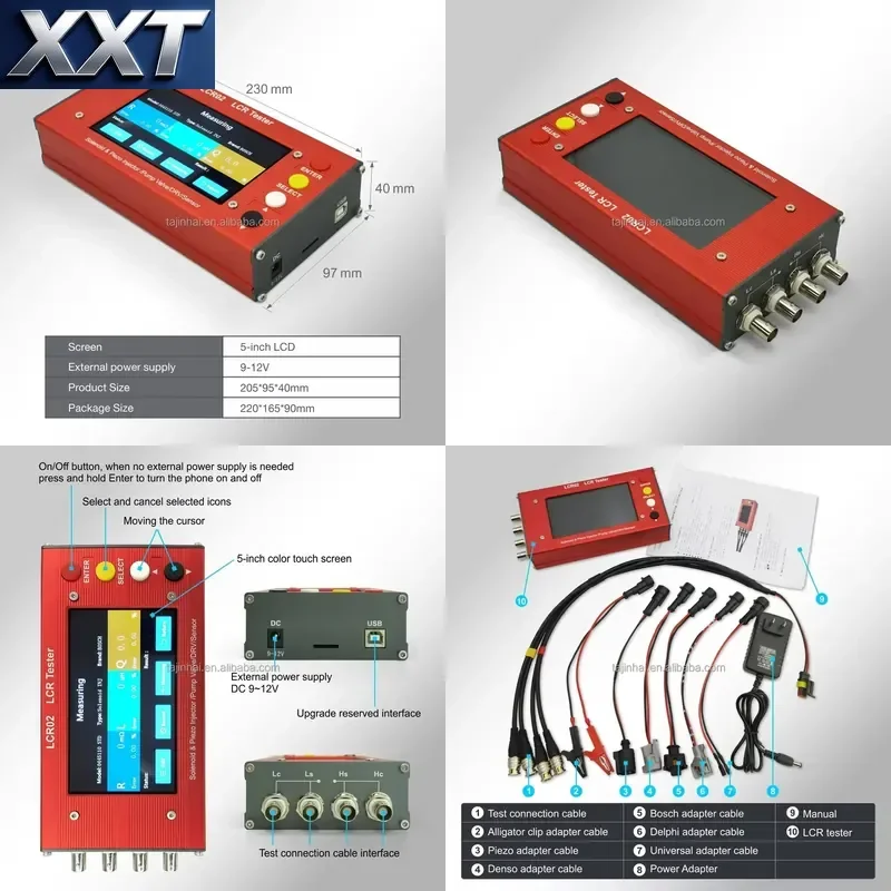 XXT LCR02 Common Rail Injector Pump Nozzle High-Precision Resistance, Capacitance and Inductance Tester