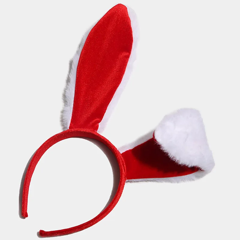 Oreilles de lapin en peluche pour filles, bande de sauna rouge, cosplay de fête de Pâques, accessoires de festival, décoration de fête, performance, accessoires de prise de photo