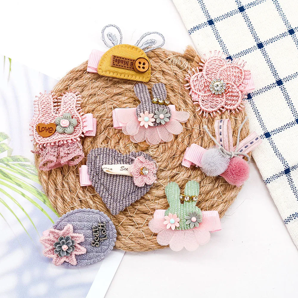 Pet Dog Hairpin Dog Hair Clips Pink Style Princess Barrette Cartoon Grooming Dog Girls Gifts Birthday Party Pet Hair Accessories