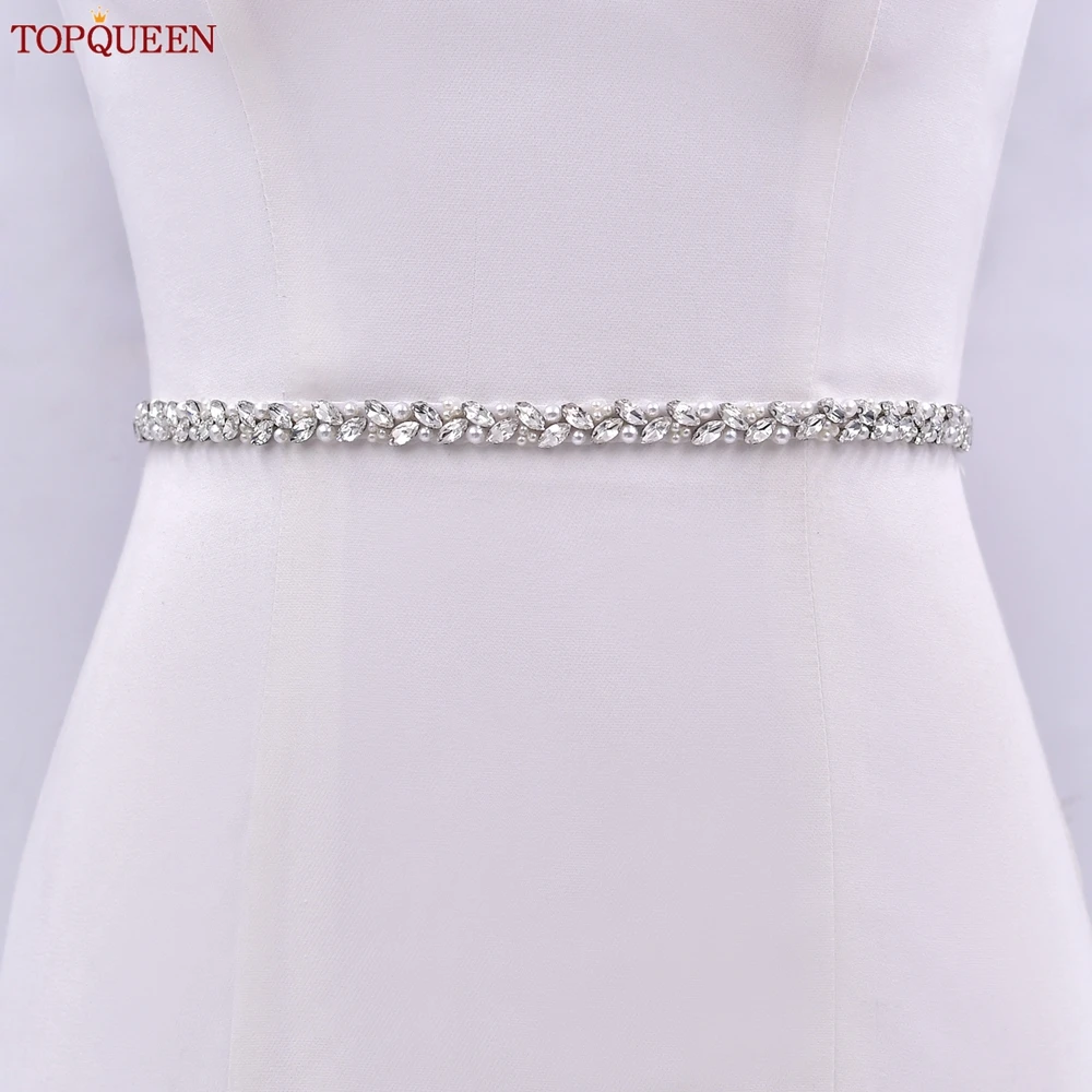 TOPQUEEN S383-S Cưới Dây Ngọc Trai Ren Cô Dâu Đầm Bạc Mỏng Kim Cương Tất Nữ Đảng Áo Choàng Viền Táo