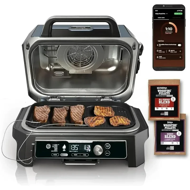 og951 Woodfire pro connect premium XL Outdoor & ,, app enabled,-in-1 master Grill, BBQ smoker