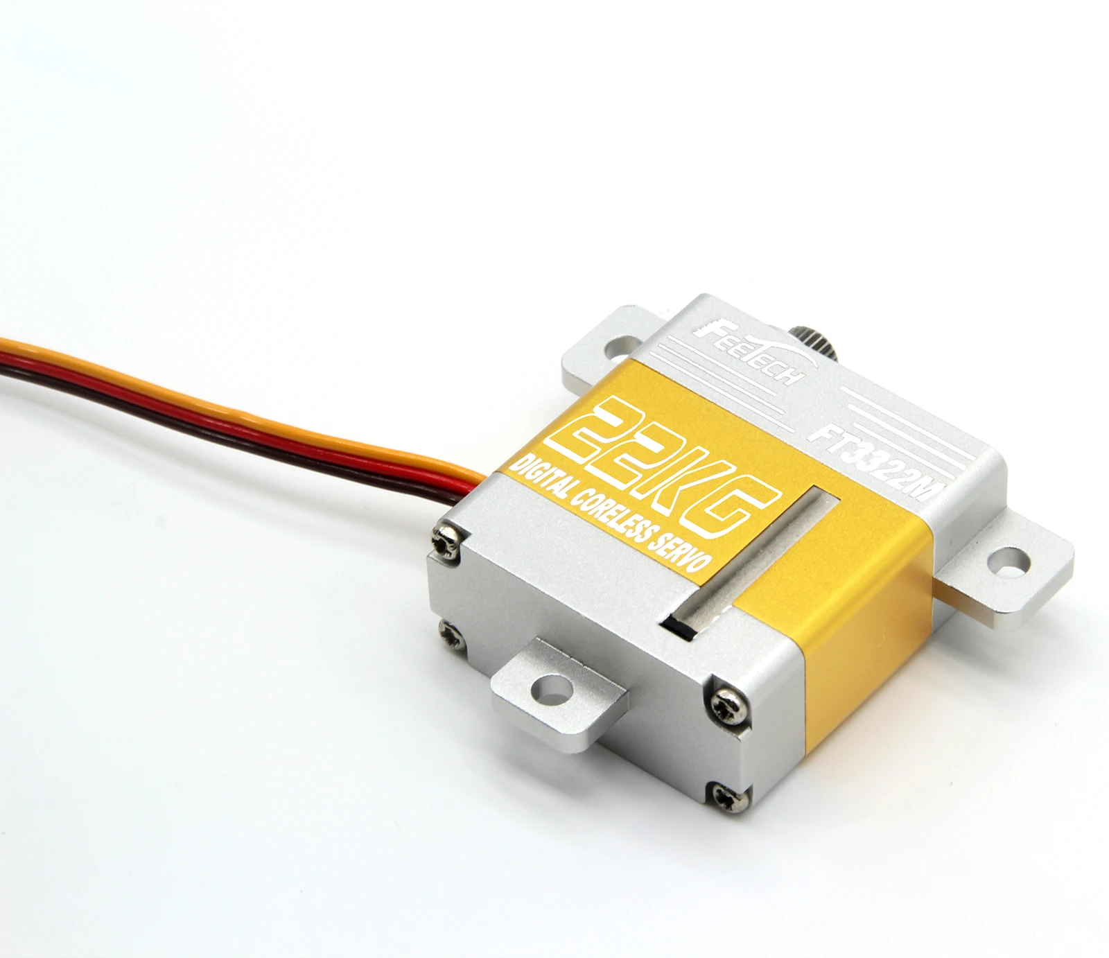 Feetech 22kg Vertical Take-off Fixed Wing Servo 180 Degree Anti-Blocking Anti-Burn Brushless 25t Full Aluminum Shell Dedicated