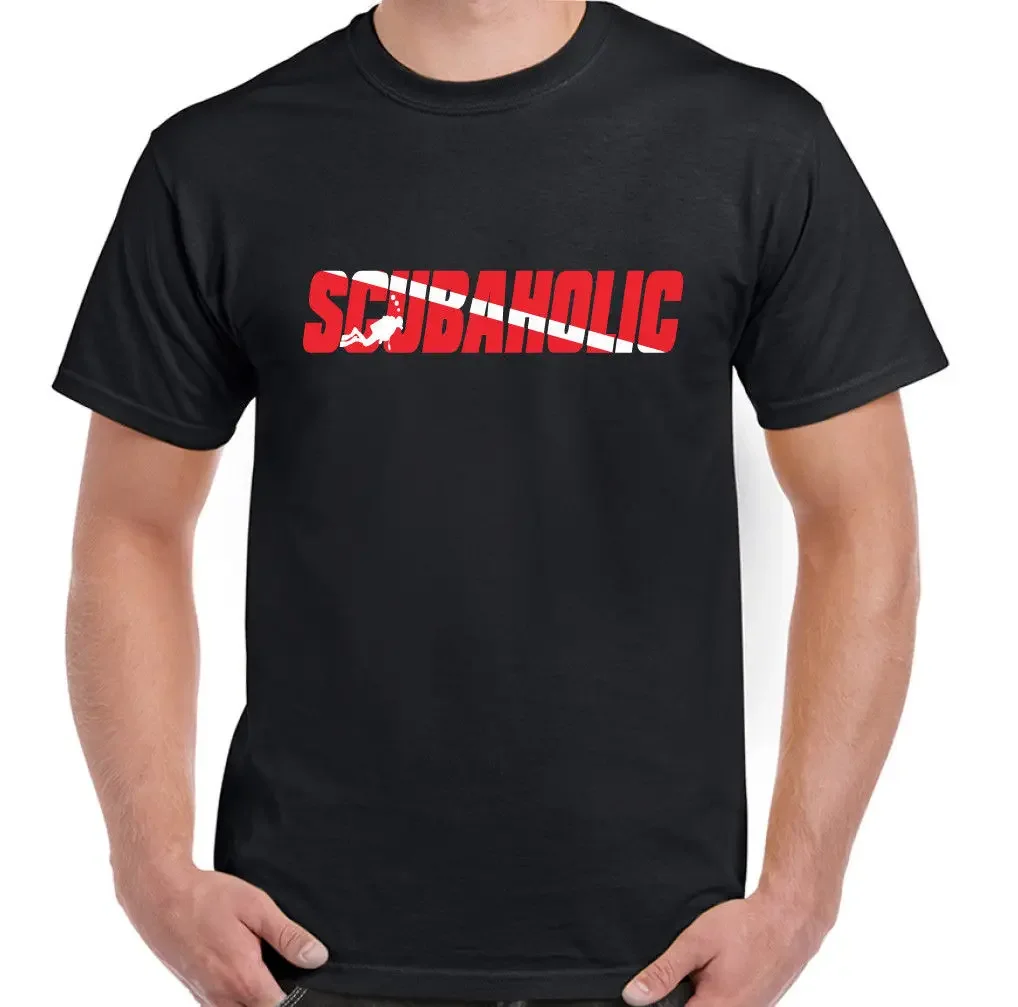 

Scubaholic Funny Scuba Diving Dive Sea Diver T-Shirt 100% Cotton O-Neck Summer Short Sleeve Casual Mens T-shirt Size S-3XL