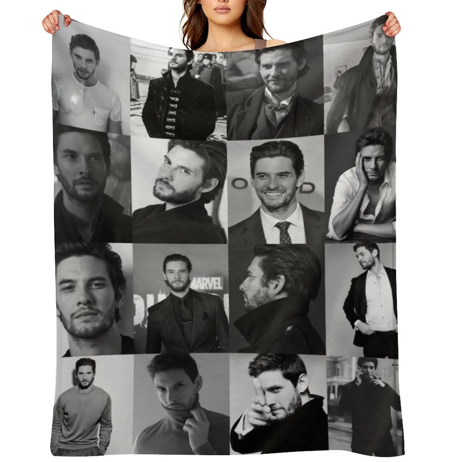 Ben Barnes Collage Throw Blanket Blankets Sofas Of Decoration Single Custom Designers Camping heavy to sleep Blankets