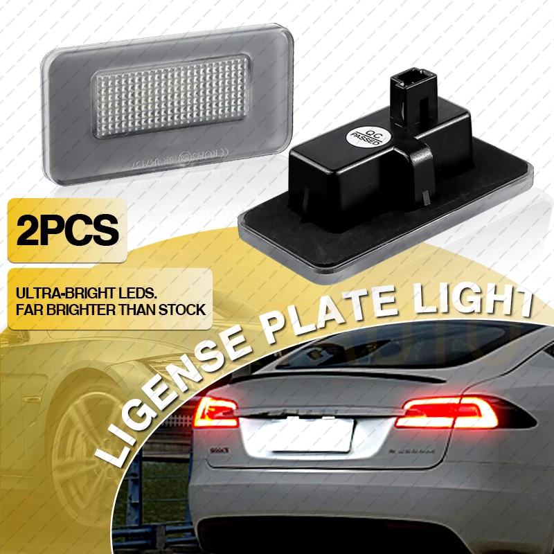 

Canbus LED Number License Plate Light White Lamps For Tesla Model S 2017-2022 Model X 2016-2022 OEM#:103434100A Car Accessories