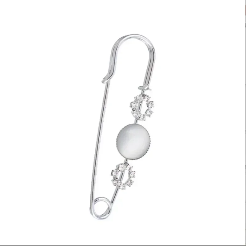 2/4/8pcs Silver Tone Rhinestone Safety Pins Large Nickel Finish Clothing Pins Jewelry Brooches Assorted for DIY Art Craft