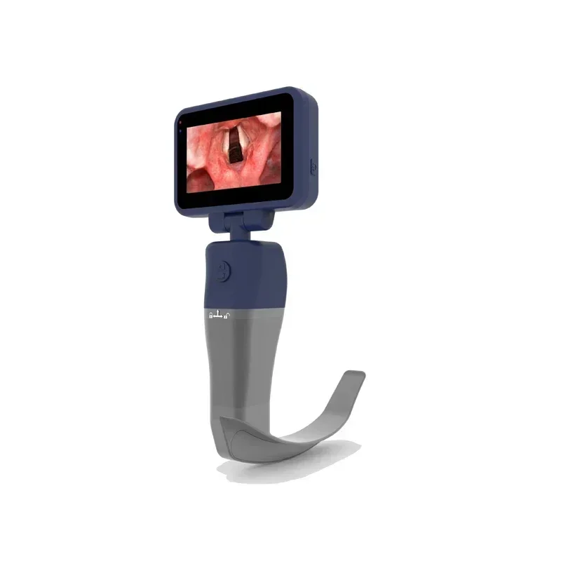 3/4.5 Inch Touch Screen Video Laryngoscope, Reusable Anesthesia Intubation Laryngoscope with 6 Different Size Blades