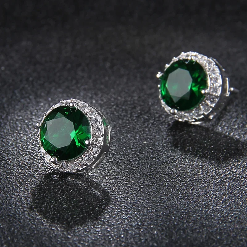 Luxury High Quality Inlay CZ Green Drop Earrings All Type Zircon Crystal Earring for Women Engagement Party Statement Jewelry