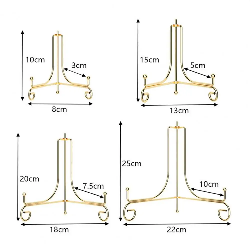 

10-25cm Plates Display Rack High Stability Strong Load-bearing Foldable Design Multipurpose Storage Holder Portable Organizer