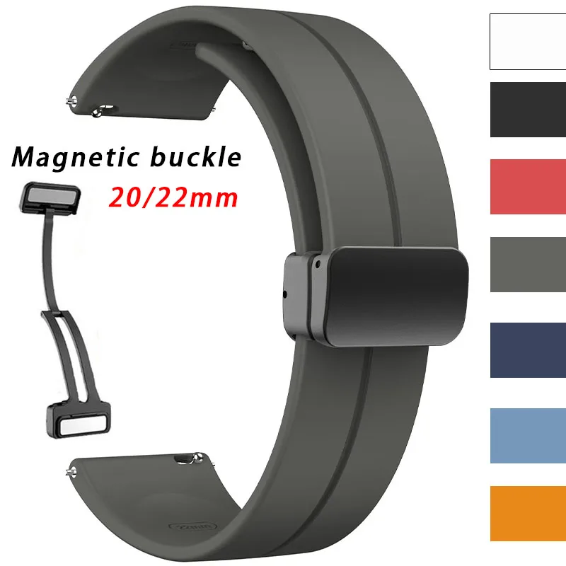 Silicone Watchbands 20mm 22mm Watch Strap Rubber Wristband Waterproof Bracelet Quick Release Band Universal Replacement Belt