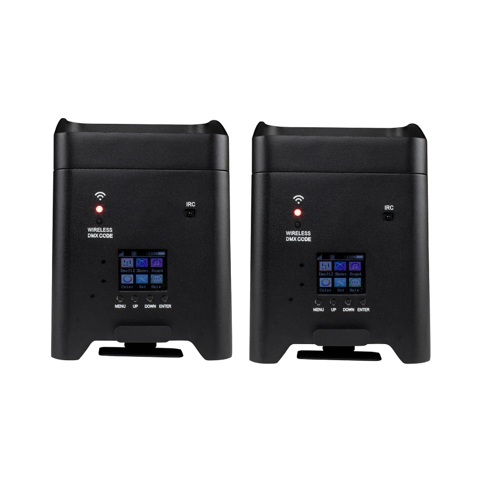 SHEHDS 2/4/6 stuks 6x18W Wifi LED-lampen met afstandsbediening via app, draadloze DMX512-verlichting met batterij voor bar, disco, bruiloft, feest, DJ-wash