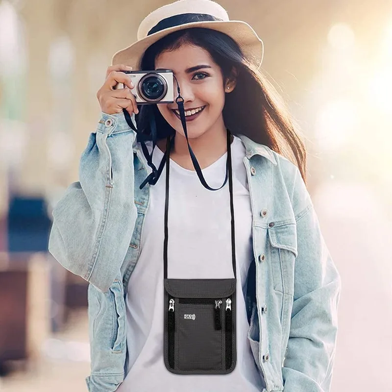 Дорожная сумка, шейный кошелек, семейный держатель для паспорта, органайзер, чехол с RFID-блокировкой, кошелек для паспорта, дорожный кошелек, дорожные аксессуары