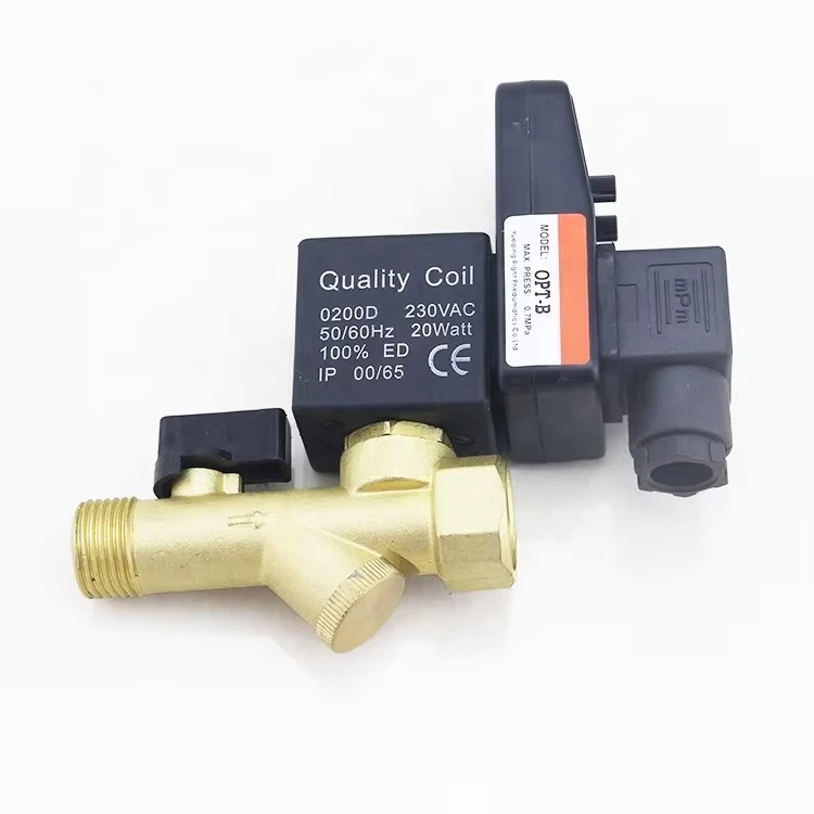 Pneumatic Timer Electronic Timed Automatic Auto Drain Valve for air Compressor,Water 1/2'' Electrical Drain Solenoid Valve